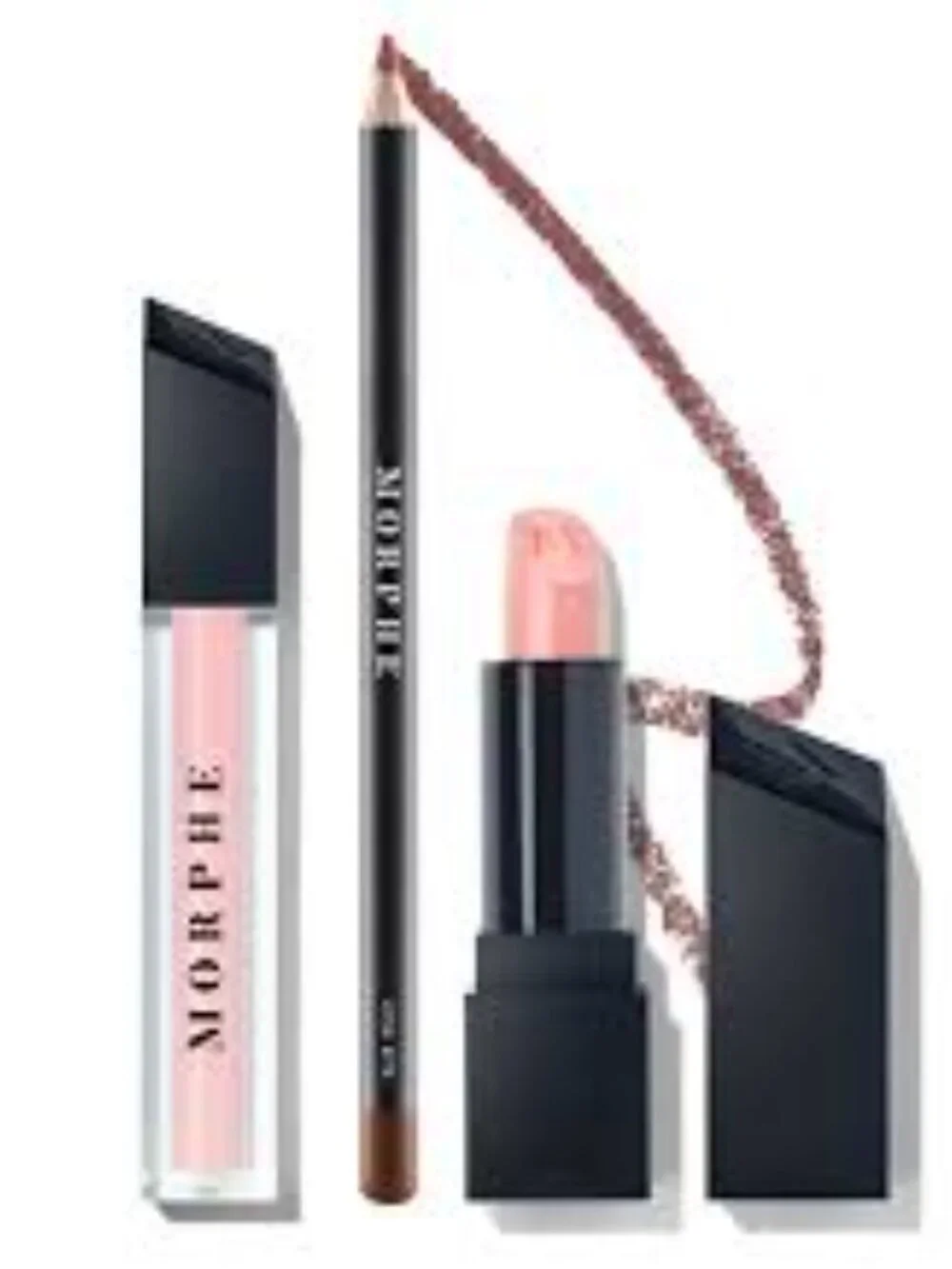 Morphe ✦ Out & A Pout Blushing Nude Lip Trio ✦ Lipstick Gloss Pencil NWT
